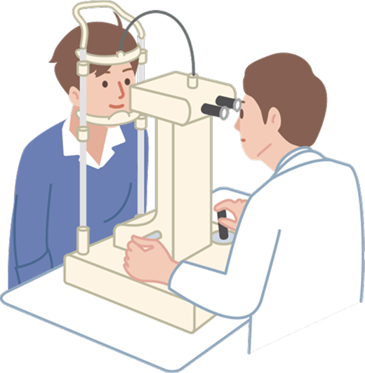 眼底検査のイラスト